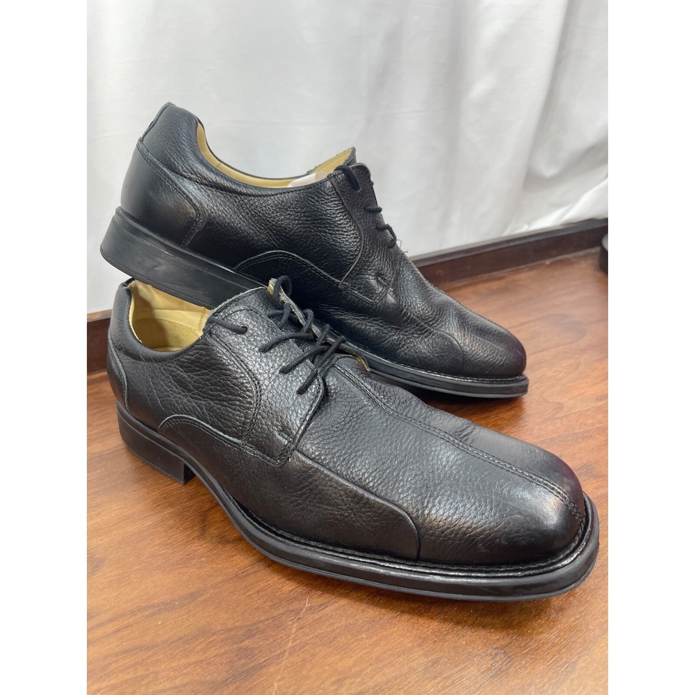 Men's Belvedere Baybridge Oxfords Sz 13 D Black Lace Dress Shoes Pebble Leather